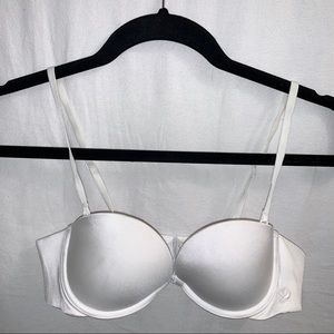 aerie White Strapless Push-Up Bra